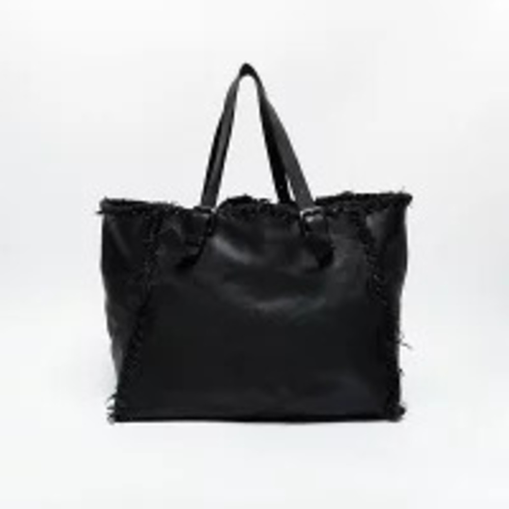 Bottega Veneta Leather Tote Shoulder Bag Black